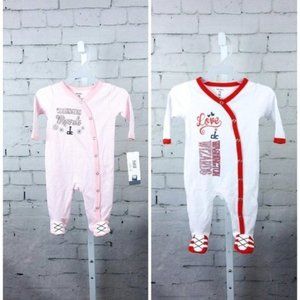 NBA Baby Washington Wizards Baby Girls Sleepers 3M